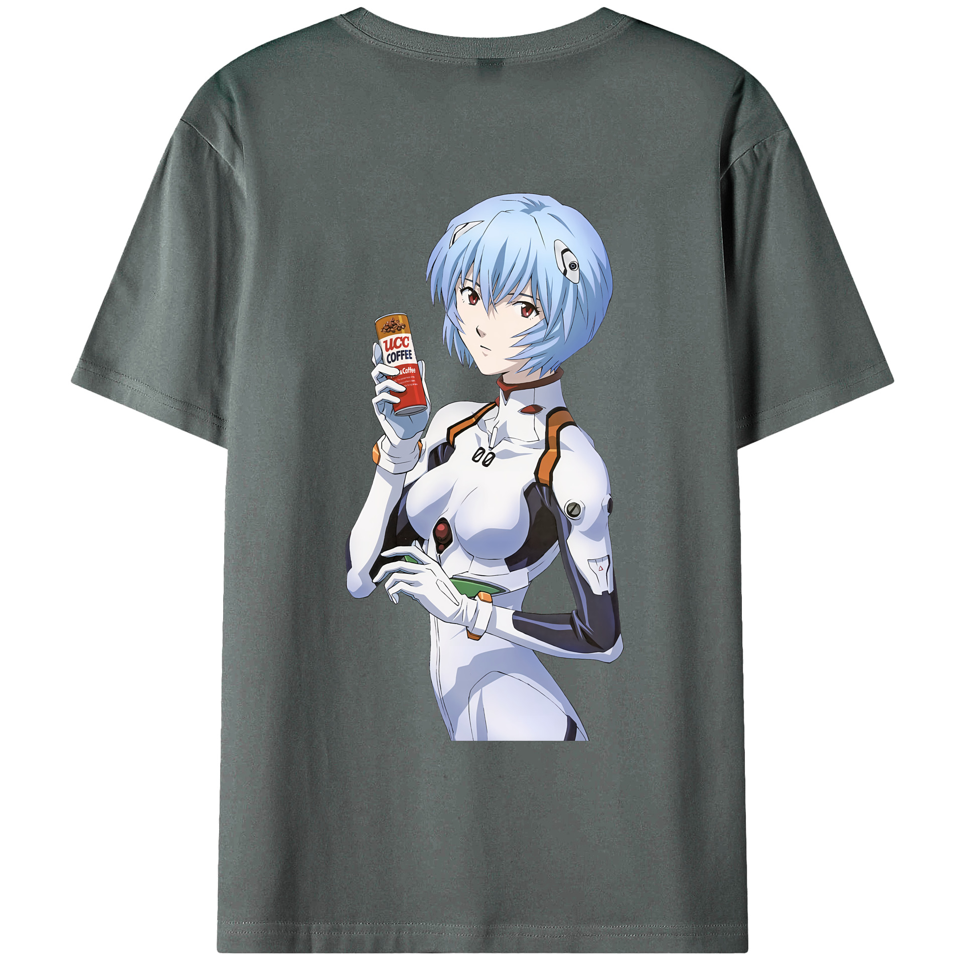 （画像用） EVA 新世紀エヴァンゲリオン 綿100％ メンズ半袖Tシャツ（バックプリント） 通気性